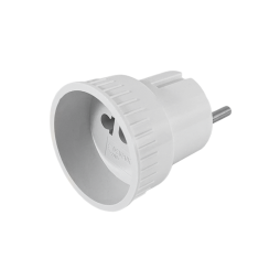 White "euro" adapter 6A,250V "copper" LMA015 Lemanso