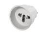 White "euro" adapter 6A,250V "copper" LMA015 Lemanso