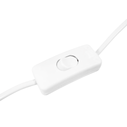 Cable (cord) with flat plug 1.3m+switch white