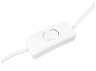 Cable (cord) with flat plug 1.3m+switch white