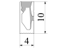 Silicone profile for LED strip 10x4 1 meter overhead SP-33 IP67 (100m in a reel) LEDUA