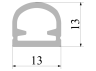 Silicone profile for LED strip 13x13 1 meter overhead SP-39 IP67 (100m in a reel) LEDUA