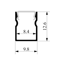 Aluminum profile for LED strip AL-04-3 2 meters anodized overlay "In places deformation" LEDUA