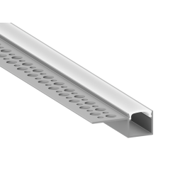 Aluminum profile for LED strip for plasterboard AL-49 3 meters anodized under plaster "In places deformation" LEDUA