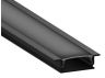 Aluminum profile for LED strip AL-94 2 meters black profile, black diffuser recessed "In places deformation" LEDUA