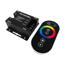 Controller black RGB 12-24V 6A per channel, touch radio 6 buttons LEDUA