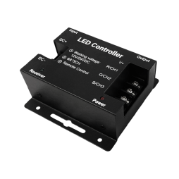 Controller black RGB 12-24V 6A per channel, touch radio 6 buttons LEDUA