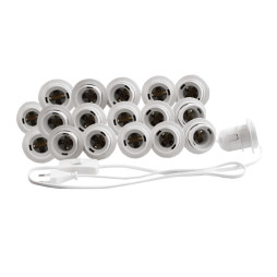 Makeup mirror light LED recessed 220V 18pcs E27 manual switch, white color LEDUA