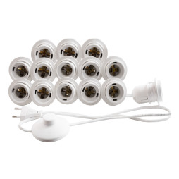 Makeup mirror light LED recessed 220V 14pcs E27 foot switch, white color LEDUA