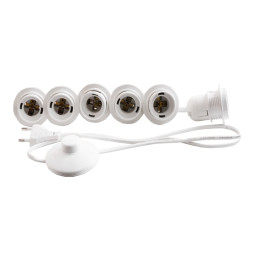 Makeup mirror light LED recessed 220V 6pcs E27 foot switch, white color LEDUA