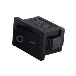Switch KCD1-101-1 2pin rectangular black LEDUA