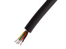 PVC cable 4 cores in a screen, round, tinned copper, diameter 5mm, black