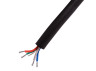 PVC cable 4 cores in one screen, pure oxygen-free copper, round, black (packaging 100m)