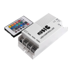 RGB audio controller 9A 12-24V 24 IR buttons LEDUA