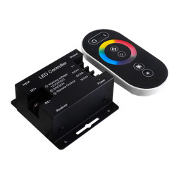 Black RGB controller 18A 12-24V radio touch 6 buttons LEDUA