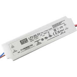 Power supply 60W IP67 24V 2 years warranty LPV60 MEAN WELL