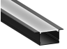 Aluminum profile for LED strip AL-54 2 meters black recessed LEDUA