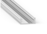 Aluminum profile for LED strip AL-02-4 2 meters anodized overhead WITHOUT DIFFUSER LEDUA