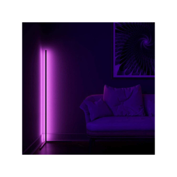 LED corner floor lamp 220V 12W 1512Lm pink color 1400mm black body LEDUA