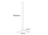 LED corner floor lamp 220V 12W 1512Lm warm color 1400mm white body LEDUA