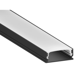 Aluminum profile for LED strip AL-85 2 meters black surface mounted LEDUA