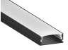 Aluminum profile for LED strip AL-85 2 meters black surface mounted LEDUA