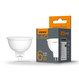 LED lamp MR16e 6W GU5.3 3000K 220V VIDEX
