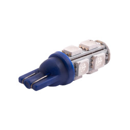 LED car lamp T10-5050-9smd blue 24V LEDUA