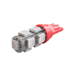 LED car lamp T10-5050-9smd red 24V LEDUA