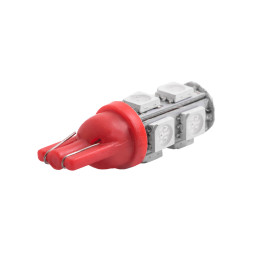 LED car lamp T10-5050-9smd red 24V LEDUA