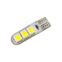 LED car lamp T10-5050-6smd silicone white 24V LEDUA