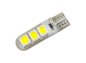 LED car lamp T10-5050-6smd silicone white 24V LEDUA