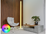 LED floor lamp round 220V 21.8W RGB 2000mm light gray housing LEDUA