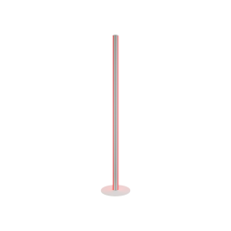 LED floor lamp round 220V 19.2W red color 2000mm light gray housing LEDUA