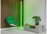 LED round floor lamp 220V 19.2W green color 2000mm light gray housing LEDUA