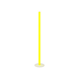 LED round floor lamp 220V 19.2W yellow color 2000mm light gray housing LEDUA