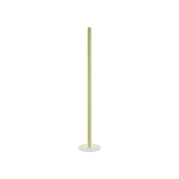LED round floor lamp 220V 19.2W yellow color 2000mm light gray housing LEDUA