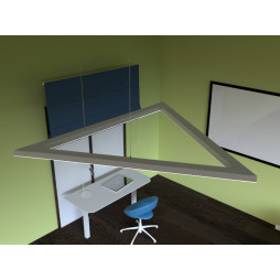 LED pendant, ceiling lamp "Delta" triangle 110-240V 102W 13000Lm 6000k 1000*1000*1000, driver from outside LEDUA