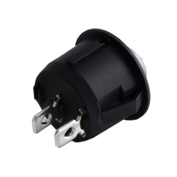 Switch KCD1-101-5;on-off 2pin round black LEDUA