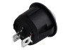 Switch KCD1-101-5;on-off 2pin round black LEDUA