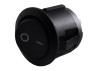 Switch KCD1-101-5;on-off 2pin round black LEDUA