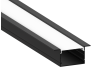 Aluminum profile for LED strip AL-109 2 meters black profile recessed LEDUA