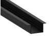 Aluminum profile for LED strip AL-109 2 meters black profile recessed LEDUA