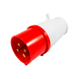 Portable plug (VP) 16A/4p (3p+n) 380-415V IP44 red LEE-014 LM2002 Lemanso