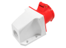 Stationary socket (GS) 16A 4p (3p+n) 380-415V IP44 red LEE-114 LM2012 Lemanso