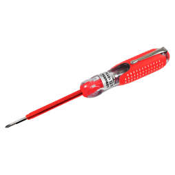 Double-sided screwdriver - voltage indicator red LTL10116 Lemanso