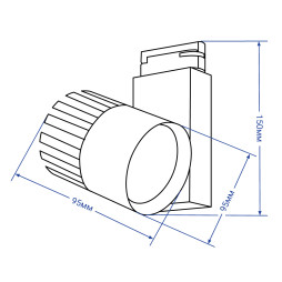 LED track light Feron AL105 40W 4000K black