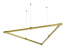 LED pendant lamp, ceiling lamp "Delta mini" triangle 110-240V 24W 4500k1000*1000*1000 gold body LEDUA
