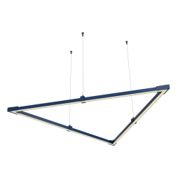 LED pendant lamp, ceiling lamp "Delta mini" triangle 110-240V 24W 4500k1000*1000*1000 blue body LEDUA