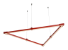 LED pendant lamp, ceiling lamp "Delta mini" triangle 110-240V 24W 4500k1000*1000*1000 red body LEDUA